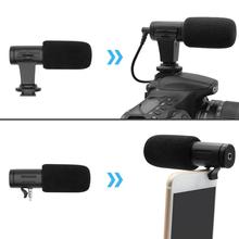 MIC-06 Camera External Microphone Stereo Mobile Phone Video Recording Mic with Handheld F-mount Clip For Smartphone Camera 2024 - buy cheap