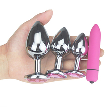 Jóias de metal anal plug butt plug conjunto bala vibrador brinquedos sexuais para mulheres massagem da próstata casais sexo anal brinquedos produtos do sexo 2024 - compre barato