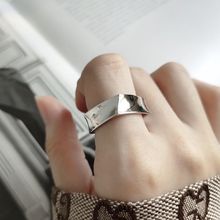 Женское асимметричное глянцевое кольцо Silvology, элегантные Геометрические кольца из стерлингового серебра 925 пробы в промышленном стиле, модные ювелирные изделия в подарок 2024 - купить недорого