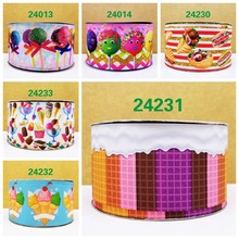 Free shipping 50 yard cartoon printed grosgrain ribbon 24013 2024 - buy cheap