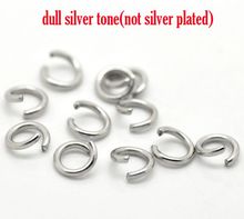 DoreenBeads venta al por menor de plata Color acero inoxidable abierto anillos de salto 6mm (1/4 "), libre de cadmio, vendido por paquete de 500 2024 - compra barato