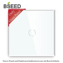 BSEED Pearl Crystal Glass UK EU Standard 86mm Single Glass Panel White Black Gloden Wall Touch Switch 2024 - compre barato