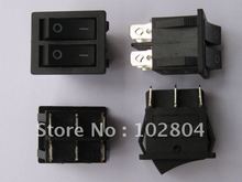 Interruptor rocker kcd3 terminal preto 6pin 15a 250v 20a 125v 30 peças por lote 2024 - compre barato