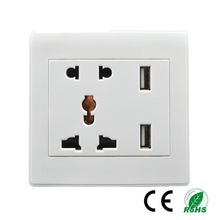 Tomada de parede universal usb 110-250v 13a, tomada com 2 portas usb para tomada, ue, eua, reino unido, au