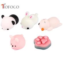 TOFOCO Antistress Funny Soft PU Pig Cat Animals Squishy Squeeze Toy Anti Stress Toys Kawaii Slow Rising Squish Gags Practical 2024 - buy cheap