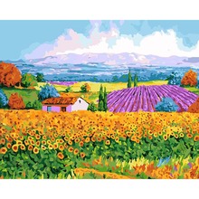 Modern hand painted Pictures Painting By Numbers DIY Digital Oil Painting On Canvas Home Decoration Provence Wilderness DY607 2024 - buy cheap