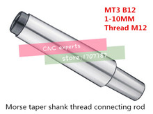 Reducing Drill Sleeve MT3 to B12 Morse Taper Shank Drill Chuck Arbor Drilling Lathe Machine Capacity 1-10mm End Thread 12mm 2024 - buy cheap