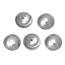 Doreenbeads 304 contas de aço inoxidável, tampas redondas cor de prata em branco diy, joias (serve 8mm contas) 6mm( 2/8 "), dia, 100 peças 2024 - compre barato