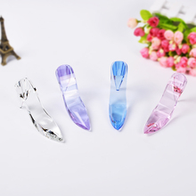 High Heel Shoes Crystal Miniature Model Glass Paperweight Crafts Romantic Gift House Ornaments Home Decoration Accessories 2024 - buy cheap