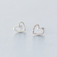 925 Sterling Silver Piercing Heart Stud Earrings for Women Party Jewelry pendientes boucle d oreille 2024 - buy cheap