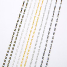 5m/lot Iron Metal Necklace Chains Bulk Gold Silver Bronze Rhodium Color Open Link Chains For DIY Jewelry Making Craft Materials 2024 - buy cheap