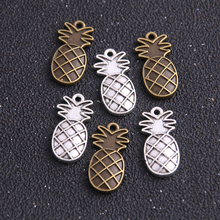 10PCS 12*24mm  Two Color Pineapple Charms Fruit Pendant Jewelry Metal Alloy Jewelry Marking 2024 - buy cheap