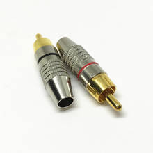 20Pcs RCA Male Plug Solderless Audio Video Speaker Adapter Gold Plated Locking Connector 2024 - buy cheap