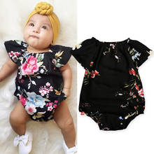 2017 Baby girls Clothes baby girls bodysuit Newborn Baby Clothes Stitching Floral Jumpsuit Outfit Clothes 2024 - buy cheap