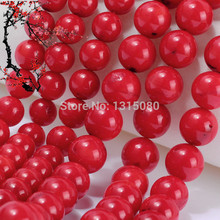 Hot Sale Pick Size 3mm 4mm 5mm 6mm 8mm 9mm Red Coral Round Beads Fashion Jewelry Beads for Jewelry Making Diy Bracelet Necklace 2024 - buy cheap