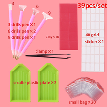 Kit completo de canetas para pintura e reparo, caixa de acessórios para bordado com strass, kit de ferramentas rápidas 2024 - compre barato