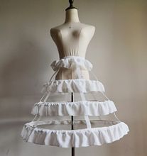 Women Cosplay Lolita Dress Petticoat Medieval Victorian Gothic Fishbone Petticoat Underskirt Crinoline Pannier For Ball Gown 2024 - buy cheap