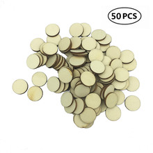 50pcs 20mm 0.78inch Round Unfinished Wood Cutout Circles Chips for Arts & Crafts Projects, Board Game Pieces, Ornaments 2024 - buy cheap