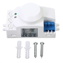Interruptor com sensor de movimento, 220v 5.8ghz, microondas, movimento, 360 graus, radar, sensor de movimento, acessórios de iluminação