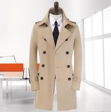 Jaqueta transpassada masculina, casaco longo de inverno estilo europeu, estilo coreano, dupla face Tamanho grande 9xl 8xl 2024 - compre barato