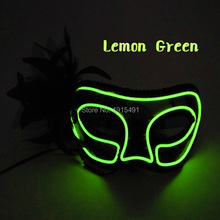 Light Up 10 Colors EL Wire Rave Ball Lace Mask Dance DJ Club Led Strip Neon Carnival Queen Mask for Glow In Dark Party Supplies 2024 - buy cheap