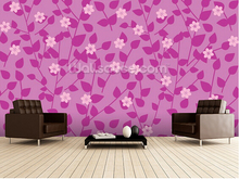 Custom floral wallpaper,Purple Floral,3D retro photo for living room bedroom kitchen background wall waterproof vinyl wallpaper 2024 - buy cheap