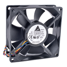 Aub0812vh ventilador 8cm 8025 80mm, ventilador 80x80x25mm 12v, 0,41a 4 fios pwm computador placa mãe cpu ventilador de alto volume de ar 2024 - compre barato