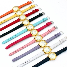 10pcs/Lot, Hot Cute Girls Ladies Watch Kids Watches Number Dial Candy colorful Leather Quartz Student Kids Children Wristwatch 2024 - buy cheap