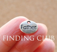 30 pcs 12x9mm  Silver Color Letter "Father" pendant Charms Jewelry Pendant Charm Jewelry Findings A898 2024 - buy cheap