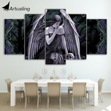 Impresión en HD de Angel Girl con alas, lienzo de ny-4210, decoración de habitación, póster, imagen, envío gratis/ 2024 - compra barato