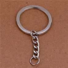 10pcs/lot 30mm Key Ring Long 60mm Rhodium Plated Lobster Clasp Key Hook Chain Jewelry Making For Keychain 2024 - buy cheap