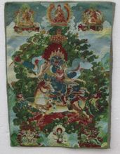 Golden silk embroidery thangka exorcism guanyin Buddha in Tibet and Nepal 2024 - buy cheap