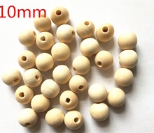 wholesale10mm 1000pcs/lot  ( hole:3mm)  chunky round Natural Wooden Beads for necklace or bracelet making 2024 - buy cheap