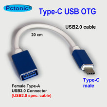 PCTONIC USB OTG адаптер для USB Type-C, USB type-A, мужской, мобильный телефон, USB кабель, металл, для флеш-накопителя, дисковая мышь 2024 - купить недорого
