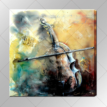 New Gifts 100%Handmade Modern Abstract Canvas Art Musical Violin Oil Paintings for Living room Bedroom Wall Home Decoration 2024 - buy cheap