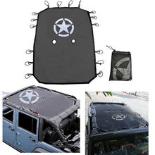 2/4 Doors Polyester Roof Mesh Bikini Top Cover UV Sun Shade Mesh For Jeep Wrangler 2007-2017 Accessories Car Styling 2024 - buy cheap