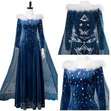 Fantasia de princesa elsa, traje cosplay para mulheres adultas, dia das bruxas, carnaval, cosplay 2024 - compre barato