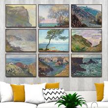 Home Decoration Art Wall Pictures Fro Living Room Poster Print Canvas Paintings French Claude Monet Beach and Coast 2 2024 - buy cheap