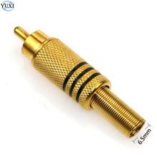 YuXi 4pcs Gold Plated RCA Plug Audio Male Connector Metal Spring 2024 - buy cheap