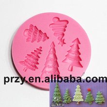 Pastel decoración herramienta de silicona de grado de alimentos nuevos productos fandont molde de silicona para Navidad serie árbol Navidad silicona molde 2024 - compra barato