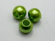100 зеленых акриловых жемчужных круглых бусин 12 мм (1/2 дюйма) подходит для очаровательного браслета 2024 - купить недорого