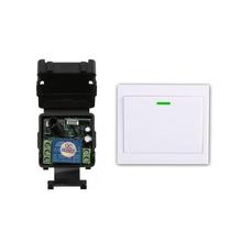 DC 24 v 1CH mini sem fio RF interruptor de rádio de controle remoto código de Aprendizagem receptor + transmissor 433 MHZ parede paste