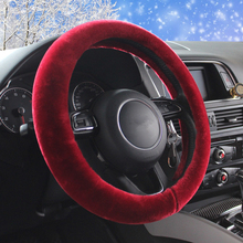 plush fur universal car steering wheel covers warm wool in winter auto heated steering wheel case for cars styling accessories 2024 - buy cheap