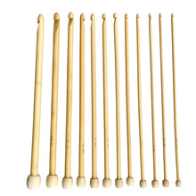 12Size 25CM 3.0MM-10.0MM Bamboo Afghan Tunisian Crochet Hooks Needles Knitting Needle Set 2024 - buy cheap