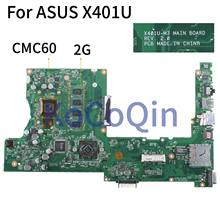 KoCoQin Laptop motherboard For ASUS X401U X501U Mainboard REV.2.0 CMC60 2G RAM 2024 - buy cheap