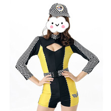 2016 Sexy halloween costumes for women girls sexy racer costume sexy cat women racing costume sex clubwear Racer Driver Costume 2024 - buy cheap