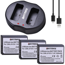 Bateria batmax com carregador duplo, 3x1500mah 2024 - compre barato
