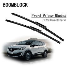 Boomblock 2 pçs lâminas de limpador de pára-brisa dianteiro de alta qualidade para renault captur 2018 2017 2016 2015-2013 acessórios 2024 - compre barato