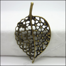 55pcs Vintage Charms Leaf  Pendant Antique bronze Fit Bracelets Necklace DIY Metal Jewelry Making 2024 - buy cheap