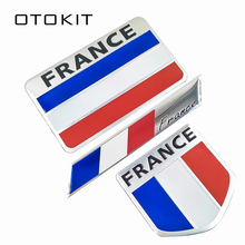 3D Aluminum France Flag Car Sticker Accessories Stickers for Renault Peugeot Citroen Cruze Chevrolet Ford Focus VW Golf Benz BMW 2024 - buy cheap